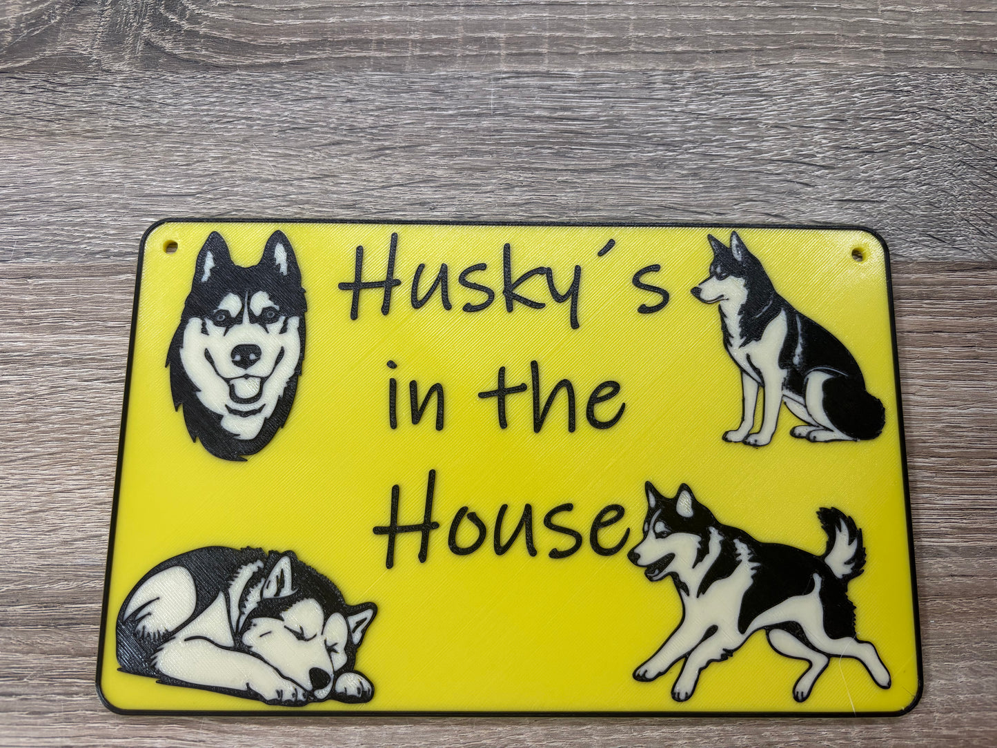 Schild Husky‘s in the House/Car