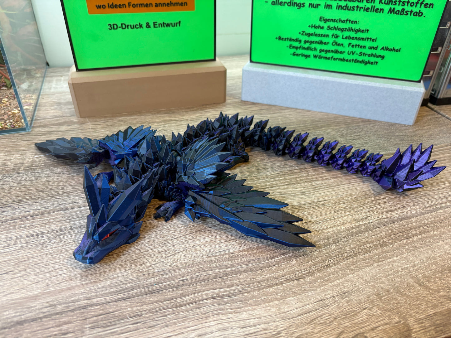 Flexi Kristall Drache mit Flügel