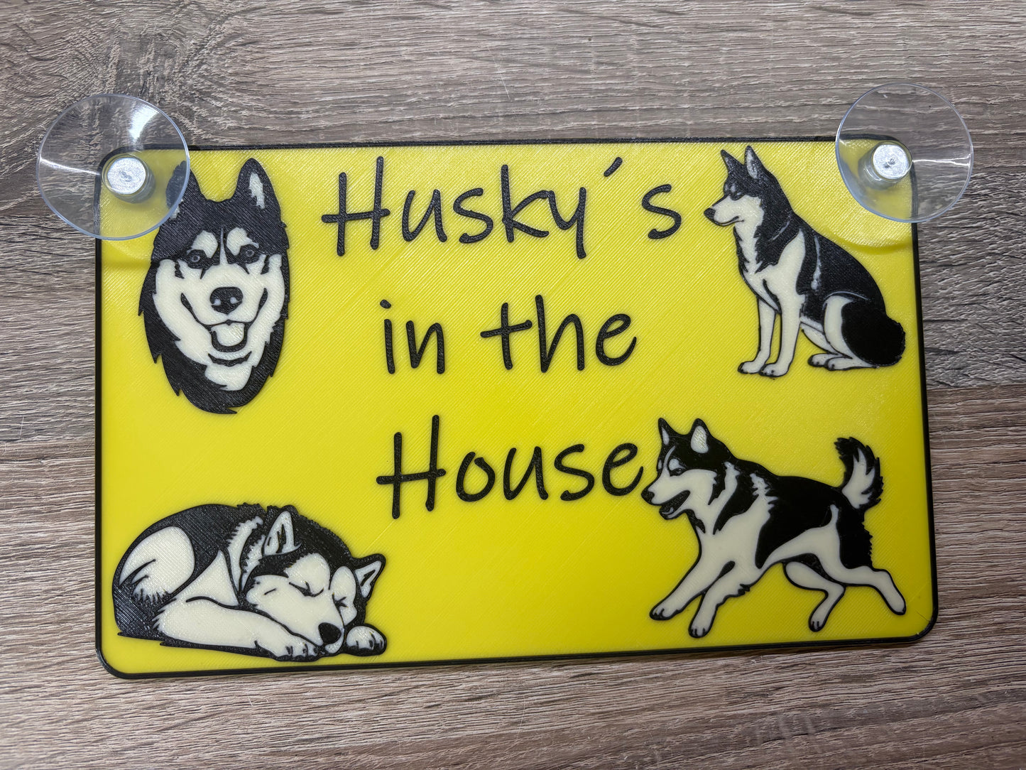 Schild Husky‘s in the House/Car