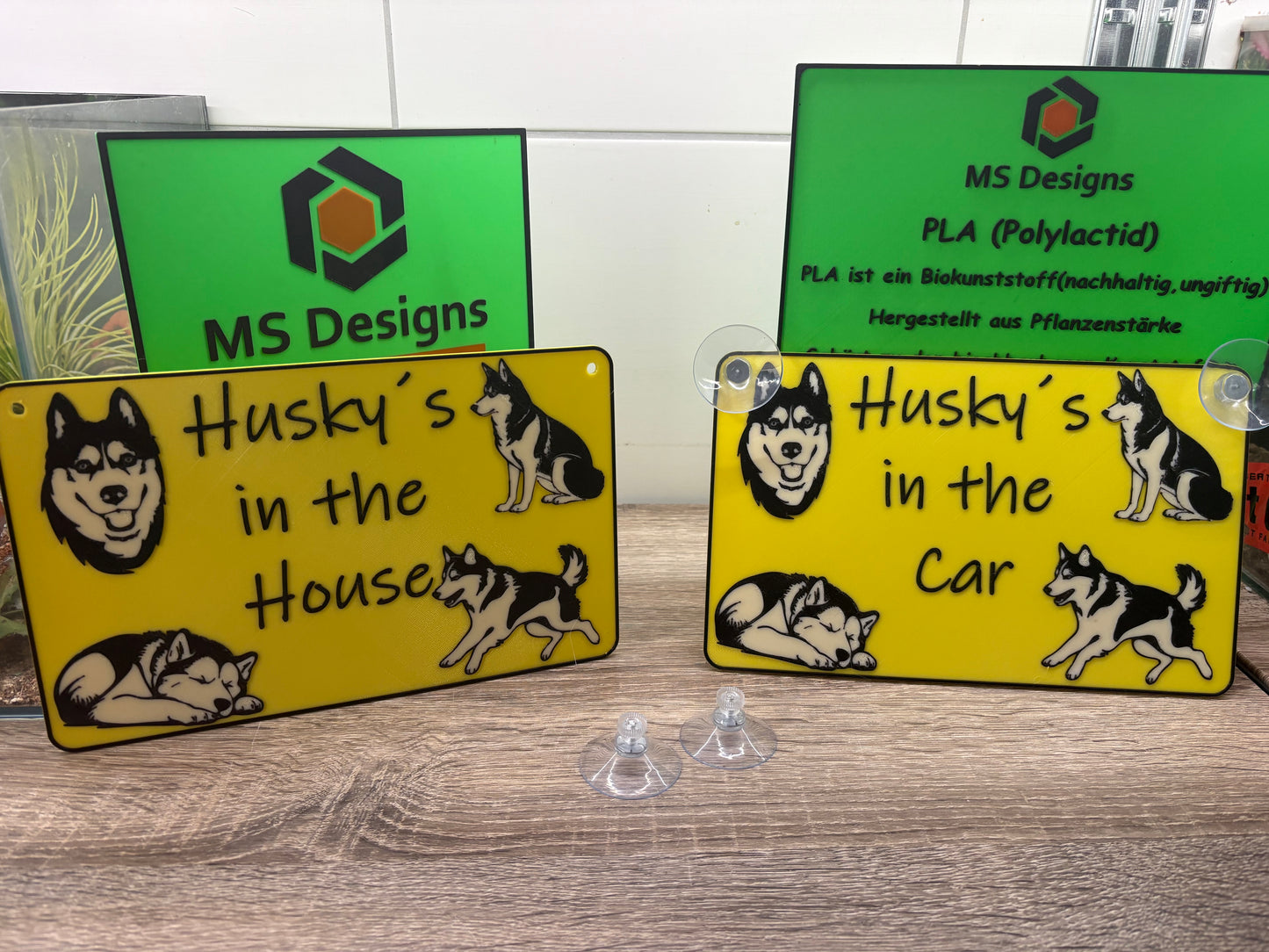 Schild Husky‘s in the House/Car