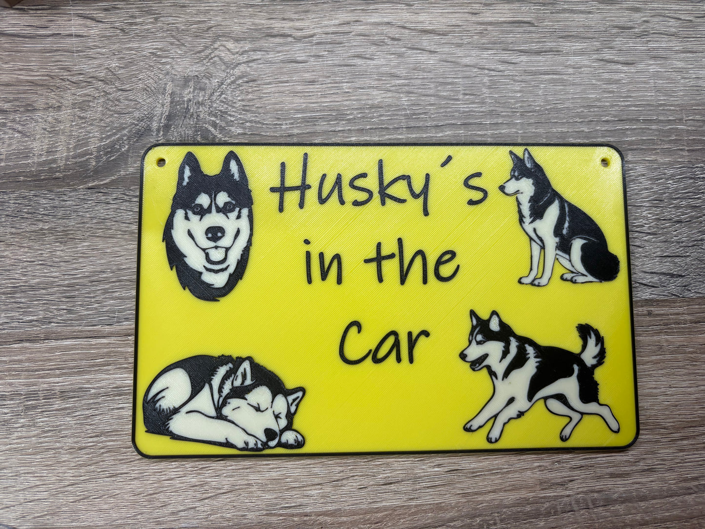 Schild Husky‘s in the House/Car
