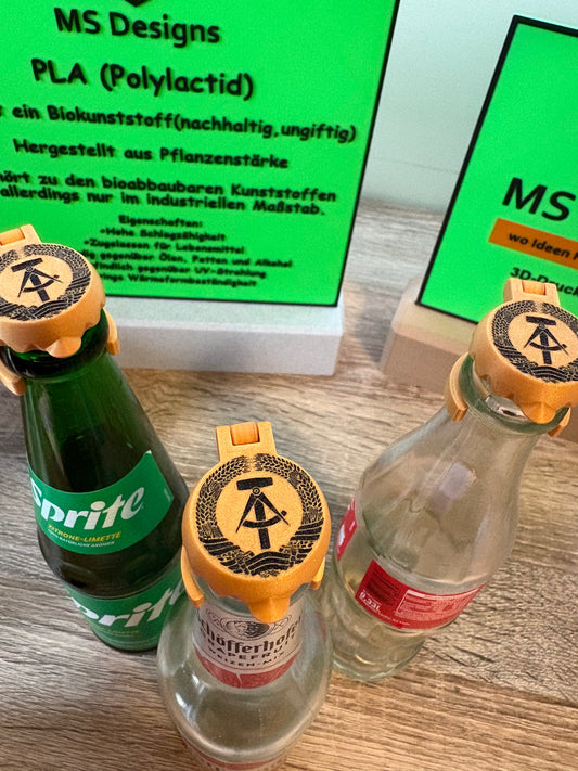 Flaschendeckel mit DDR Symbol für Glasflaschen mit Kronkorken, wiederverwendbar