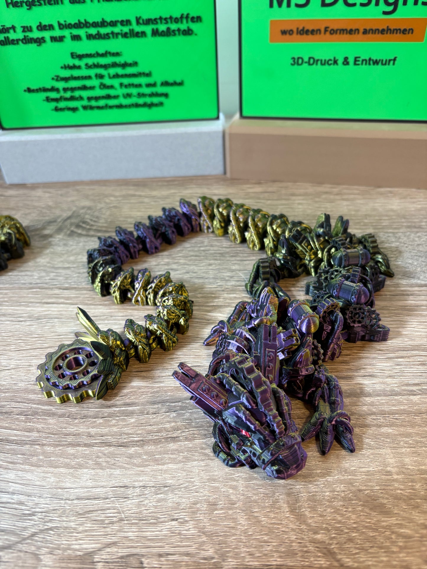 Steampunkdrache, beweglich