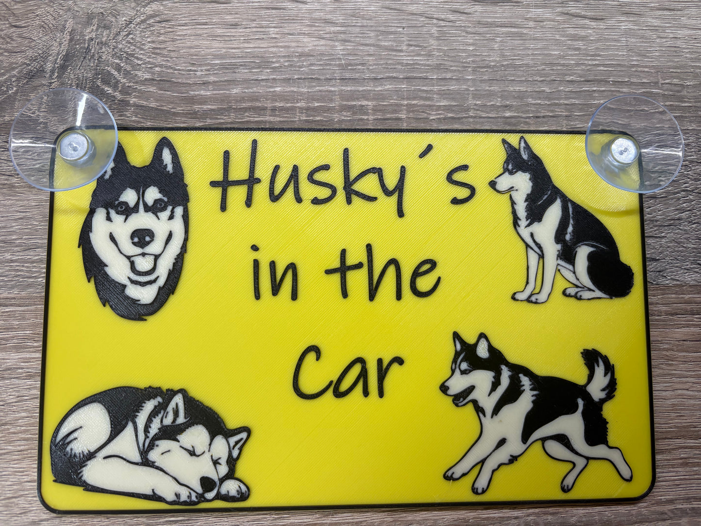 Schild Husky‘s in the House/Car