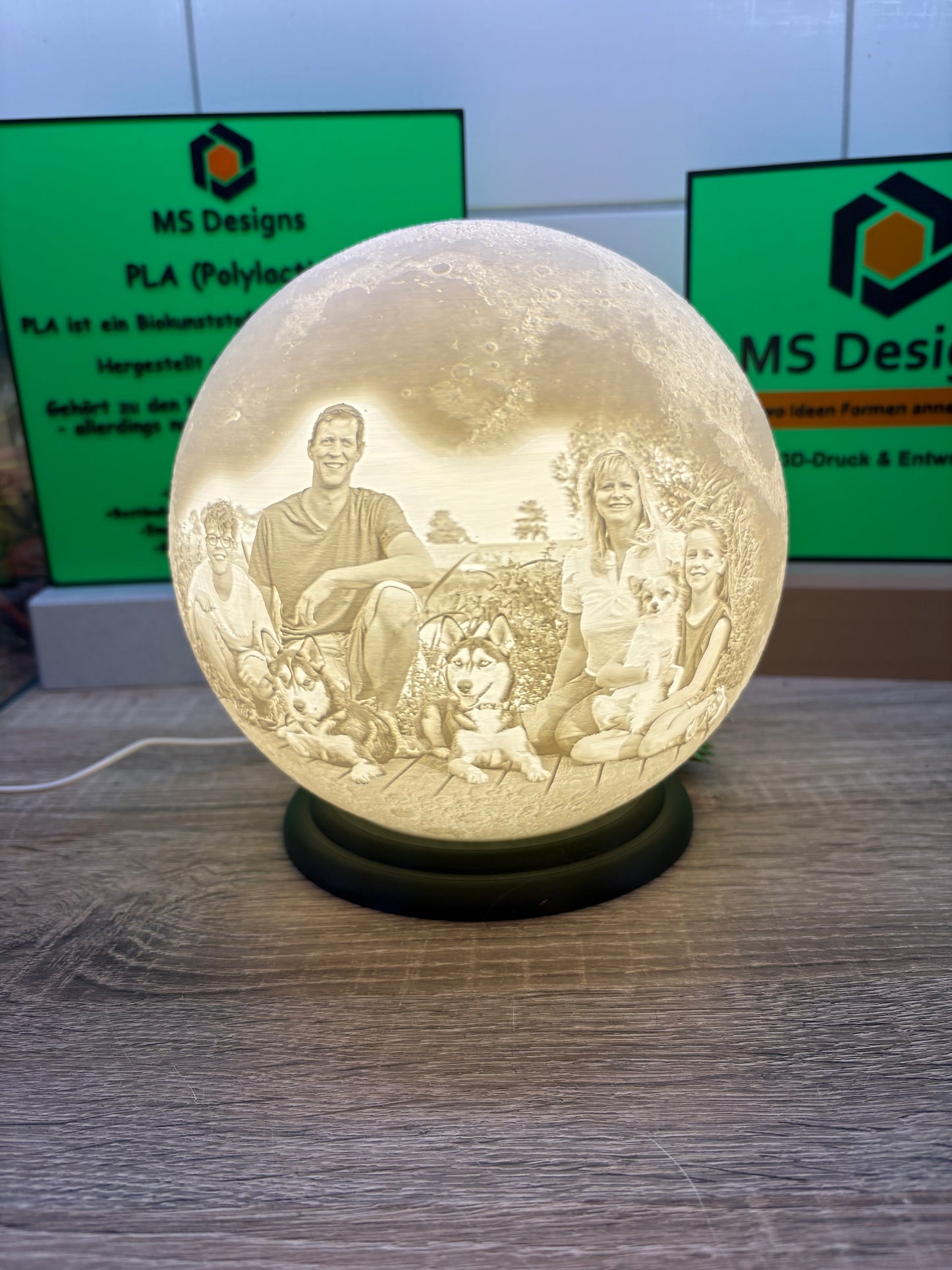 Mondlampe, Fotolampe Kugel