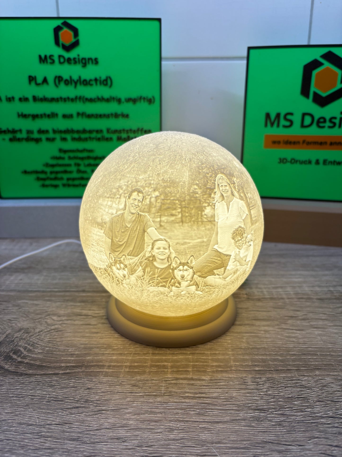 Mondlampe, Fotolampe Kugel