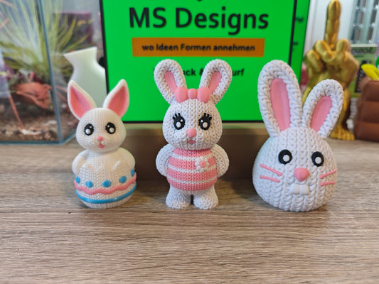 Osterfiguren in Strickoptik